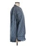 Vince. 100% Silk Stripes Blue Long Sleeve Silk Top Size M - photo 4