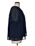 Halogen 100% Polyester Blue Short Sleeve Blouse Size L - photo 4