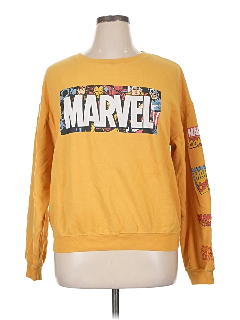Pre-owned Marvel Sweatshirt In Yellow
