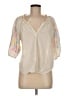 Dylan 100% Cotton Ivory 3/4 Sleeve Blouse Size M - photo 1