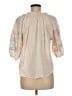 Dylan 100% Cotton Ivory 3/4 Sleeve Blouse Size M - photo 2