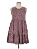 Lush Animal Print Burgundy Casual Dress Size M - photo 1