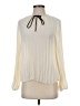 Express 100% Recycled Polyester Ivory Long Sleeve Blouse Size XS - photo 1