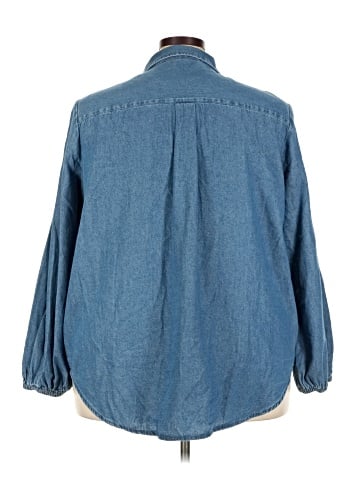 Terra & Sky 3/4 Sleeve Button-Down Shirt (view 2)
