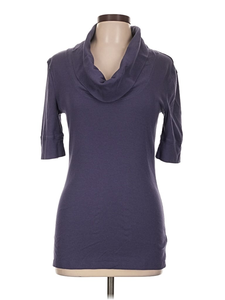 Pre-owned Express 3/4 Sleeve Top Purple Cowl Neck Tops