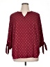 Papermoon 100% Polyester Burgundy 3/4 Sleeve Blouse Size 1X - photo 1