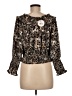Patrizia Luca 100% Polyester Brown Long Sleeve Blouse Size M - photo 2