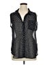 Liz Claiborne 100% Polyester Polka Dots Black Sleeveless Blouse Size XL - photo 1