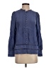 J. Peterman 100% Viscose Blue Long Sleeve Blouse Size XS - photo 1