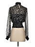 Express 100% Polyester Black Long Sleeve Blouse Size XS - photo 2
