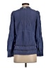 J. Peterman 100% Viscose Blue Long Sleeve Blouse Size XS - photo 2
