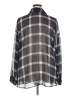 Apostrophe Plaid Gray Long Sleeve Blouse Size 20 - photo 2