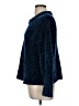 Blanc Noir Solid Blue Pullover Sweater Size M - photo 5