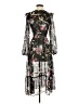 Unbranded Print Black Cocktail Dress Size XXS - photo 1