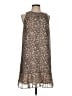 Ann Taylor LOFT 100% Polyester Animal Print Brown Casual Dress Size S (petite) - photo 1