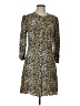 Gap Animal Print Gold Casual Dress Size 10 (tall) - photo 1