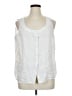 Kate Hill 100% Linen White Sleeveless Blouse Size 1X - photo 1