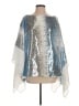 Boston Proper 100% Polyester Metallic Silver Poncho Size XXS - photo 1