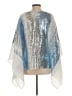 Boston Proper 100% Polyester Metallic Silver Poncho Size XXS - photo 2