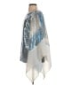 Boston Proper 100% Polyester Metallic Silver Poncho Size XXS - photo 5
