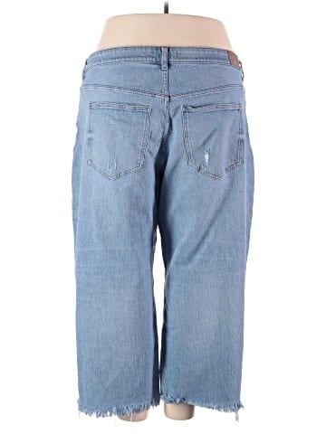 Madewell The Plus Perfect Vintage Wide-Leg Crop Jean in Hallstead Wash (view 2)