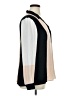 Ann Taylor 100% Polyester Color Block Ivory Long Sleeve Blouse Size XL - photo 4