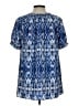 Joie 100% Silk Blue Short Sleeve Silk Top Size L - photo 2