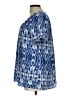Joie 100% Silk Blue Short Sleeve Silk Top Size L - photo 5