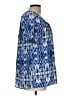Joie 100% Silk Blue Short Sleeve Silk Top Size L - photo 4