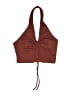Shein 100% Polyester Brown Swimsuit Top Size 4 - photo 1