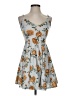 Forever 21 Floral Gray Casual Dress Size S - photo 1