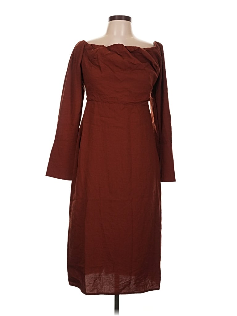 Pre-owned Future Collective Casual Dress In Burgundy