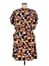 AB Studio 100% Polyester Print Orange Casual Dress Size 14 - photo 2