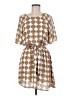 DR2 100% Polyester Print White Casual Dress Size M - photo 1