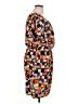 AB Studio 100% Polyester Print Orange Casual Dress Size 14 - photo 4