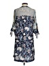 Tiny Floral Blue Gray Casual Dress Size XS - photo 2