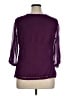Avenue 100% Polyester Purple 3/4 Sleeve Blouse Size 14 Plus - photo 2