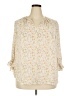 Violet & Claire 100% Polyester Floral Ivory 3/4 Sleeve Blouse Size 2X - photo 1