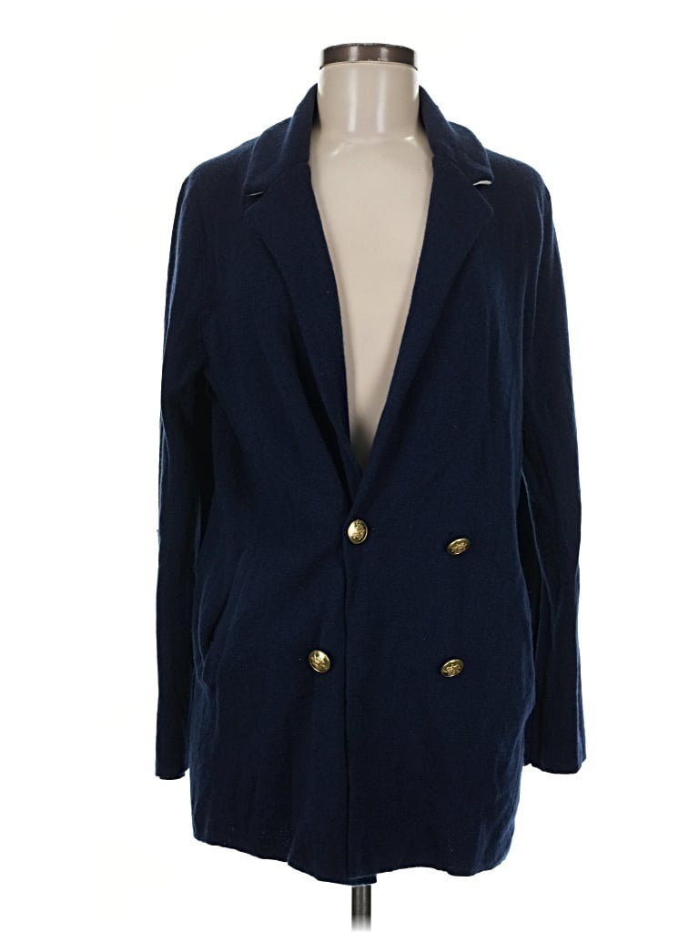 Pre-owned Jcrew Wool Cardigan Sweater In Blue