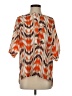 S.Y.L.K. 100% Polyester Orange Short Sleeve Blouse Size XS - photo 1