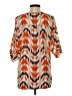 S.Y.L.K. 100% Polyester Orange Short Sleeve Blouse Size XS - photo 2
