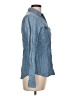 Forever 21 100% Cotton Polka Dots Blue Long Sleeve Button-Down Shirt Size L - photo 4