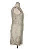 Eliza J Metallic Silver Cocktail Dress Size 14 - photo 4
