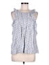 Assorted Brands 100% Viscose Silver White Sleeveless Blouse Size EU 44 / US 14 - photo 1