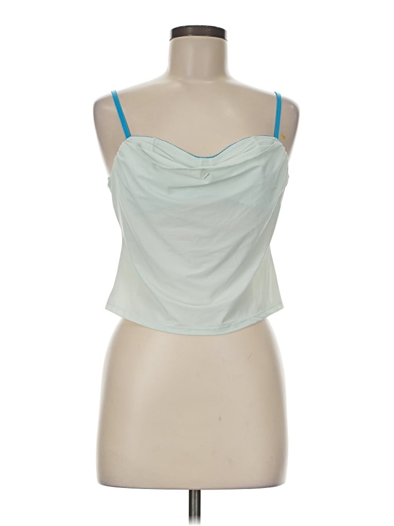 Pre-owned Out From Under Tube Top Blue Strapless Neckline Tops