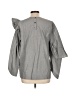 Clu 100% Cotton Gray 3/4 Sleeve Blouse Size L - photo 2