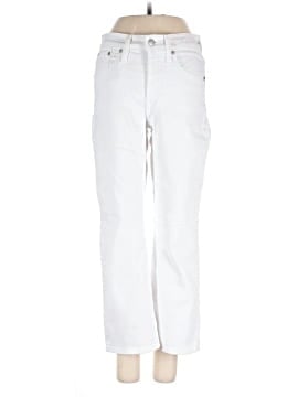 Madewell Petite Cali Demi-Boot Jeans in Pure White (view 1)