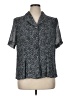 Danny & Nicole 100% Polyester Gray Short Sleeve Blouse Size 14 - photo 1