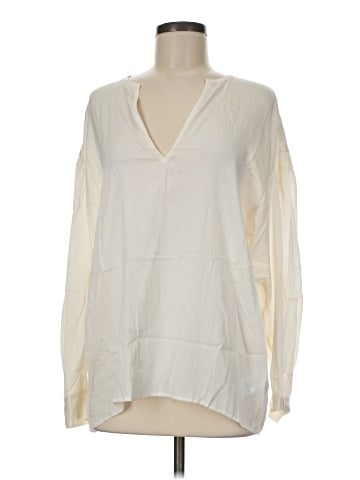 Vince. Long Sleeve Silk Top (view 1)