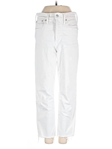 Madewell The Petite Perfect Vintage Jean in Tile White: Raw-Hem Edition (view 1)